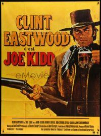 8t778 JOE KIDD French 1p '72 best art of Clint Eastwood with beer and gun in hand by Jean Mascii!