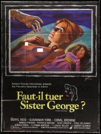 8t783 KILLING OF SISTER GEORGE French 1p '71 different Grinsson art of naked Susannah York, Aldrich