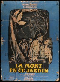 8t793 LA MORT EN CE JARDIN style A French 1p '61 surreal Luis Bunuel, cool different Rene Peron art!