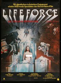 8t809 LIFEFORCE French 1p '85 Tobe Hooper space vampires, cool different art by Gilbert Raffin!