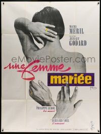 8t830 MARRIED WOMAN French 1p '65 Jean-Luc Godard's Une femme mariee, controversial sex triangle!