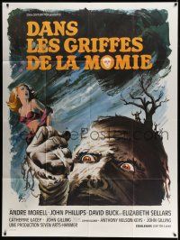 8t844 MUMMY'S SHROUD French 1p '67 Hammer horror, best different monster art by Boris Grinsson!