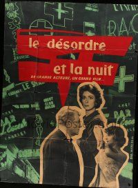 8t851 NIGHT AFFAIR teaser French 1p '58 Gilles Grangier's Le desordre et la nuit starring Jean Gabin