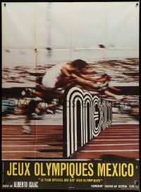 8t860 OLYMPICS IN MEXICO French 1p '69 Olimpiada en Mexico, cool Georges Kerfyser hurdling art!
