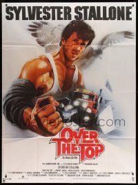 8t866 OVER THE TOP French 1p '87 different art of armwrestling trucker Sylvester Stallone!