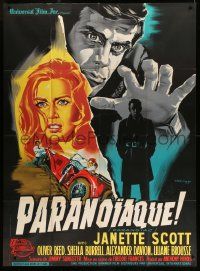 8t868 PARANOIAC French 1p '63 Oliver Reed, completely different art by Constantine Belinsky!