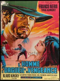 8t877 PRIDE & VENGEANCE French 1p '68 Belinsky spaghetti western art of Franco Nero as Django!