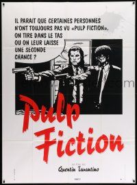 8t881 PULP FICTION French 1p '94 Tarantino, should Travolta & Jackson give 'em a second chance?