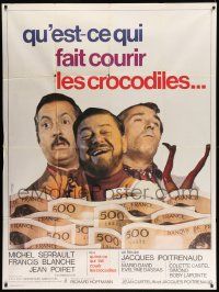 8t883 QU'EST-CE QUI FAIT COURIR LES CROCODILES French 1p '71 Michel Serrault, Blanche, Poiret