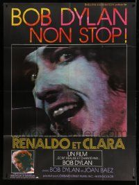 8t890 RENALDO & CLARA French 1p '79 cool different super c/u of Bob Dylan singing into microphone!