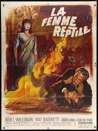 8t892 REPTILE French 1p '66 snake woman Noel Willman, different horror art by Boris Grinsson!
