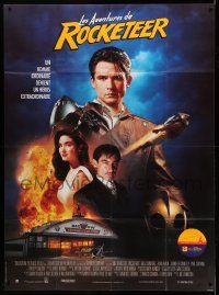 8t898 ROCKETEER French 1p '91 Disney, Jennifer Connelly, Timothy Dalton, Bill Campbell, different!