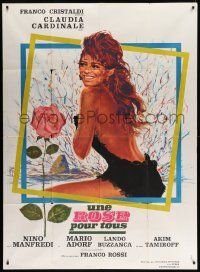 8t903 ROSE FOR EVERYONE French 1p '67 great Michel Landi art of super sexy Claudia Cardinale!