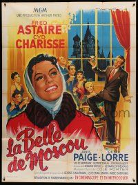 8t913 SILK STOCKINGS French 1p '58 different art of Fred Astaire & Cyd Charisse by Roger Soubie!