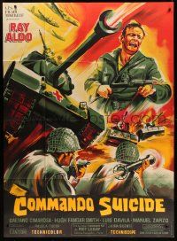 8t936 SUICIDE COMMANDO French 1p '69 different art of Aldo Ray in WWII by Constantine Belinsky!