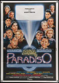 8t407 CINEMA PARADISO Italian 1p '89 great artwork of Philippe Noiret & cast by Taito!
