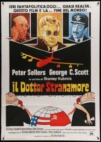 8t413 DR. STRANGELOVE Italian 1p R70s Stanley Kubrick classic, different art of Peter Sellers!