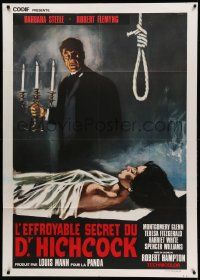 8t422 HORRIBLE DR. HICHCOCK Italian 1p R70s cool Symeoni art of mad doctor & victim by noose!