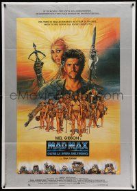 8t440 MAD MAX BEYOND THUNDERDOME Italian 1p '85 art of Mel Gibson & Tina Turner by Richard Amsel!