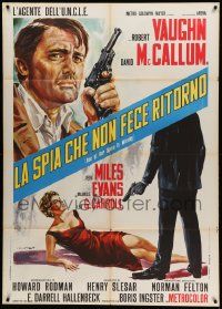 8t447 ONE OF OUR SPIES IS MISSING Italian 1p '66 Man from UNCLE, Stefano art of Robert Vaughn!