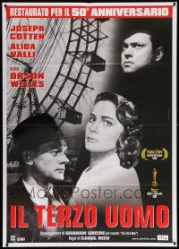 8t470 THIRD MAN Italian 1p R99 Orson Welles, Joseph Cotten & Alida Valli by Ferris wheel, classic!