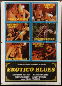 8t507 EROTICO BLUES Italian 2p '81 several censored images of sexy naked women!