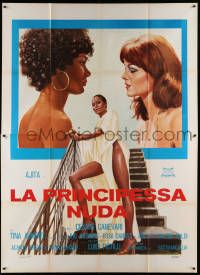8t549 NUDE PRINCESS Italian 2p '76 great sexy art of naked Ajita Wilson & Tina Aumont!