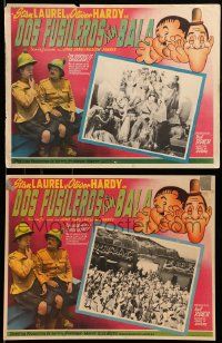 8t273 BONNIE SCOTLAND 2 Mexican LCs R50s Stan Laurel & Oliver Hardy w/sexy harem girls & in battle!