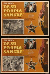 8t276 CAHILL 2 Mexican LCs '73 big John Wayne on horse pointing gun + Neville Brand on horse!