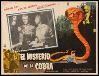 8t327 EL MISTERIO DE LA COBRA Mexican LC '60 Ramon Gay, cool giant snake border art!