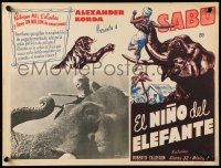 8t329 ELEPHANT BOY Mexican LC R50s best close up of Sabu on elephant, Rudyard Kipling