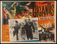 8t336 GIGANTIS THE FIRE MONSTER Mexican LC '59 scared Japanese people flee in terror from monsters!