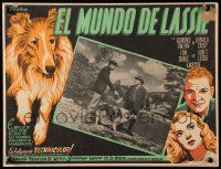 8t343 HILLS OF HOME Mexican LC '48 Lassie the dog with Edmund Gwenn & Tom Drake, cool border art!