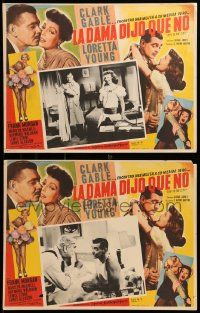 8t287 KEY TO THE CITY 2 Mexican LCs '50 great images of Clark Gable & Mayor Loretta Young!