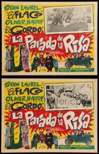 8t288 LA PARADA DE LA RISA 2 Mexican LCs '60s great images of Stan Laurel & Oliver Hardy!