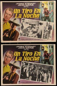 8t291 MAN WHO SHOT LIBERTY VALANCE 2 Mexican LCs '62 John Wayne, James Stewart, John Ford classic!
