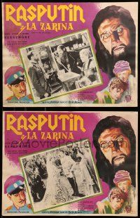 8t265 RASPUTIN & THE EMPRESS 4 Mexican LCs R50s starring three Barrymores, John, Ethel & Lionel!