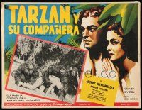 8t380 TARZAN & HIS MATE Mexican LC R50s Johnny Weissmuller rescued by apes + great border art!