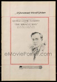 8t002 MIRACLE MAN pressbook '19 Lon Chaney as The Frog, Thomas Meighan, play by George M. Cohan!
