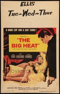 8t091 BIG HEAT WC '53 great pulp art of Glenn Ford & sexy Gloria Grahame, Fritz Lang noir!