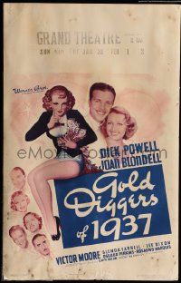 8t125 GOLD DIGGERS OF 1937 WC '36 Busby Berkeley, Dick Powell, sexy Joan Blondell & top cast!