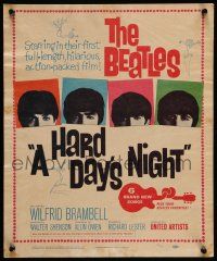 8t131 HARD DAY'S NIGHT WC '64 great image of The Beatles in their first film, rock & roll classic!