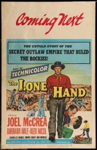 8t155 LONE HAND WC '53 Joel McCrea, Barbara Hale, the untold story of a secret outlaw empire!