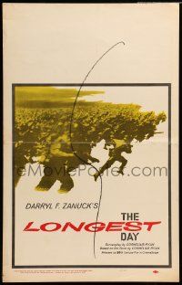 8t157 LONGEST DAY roadshow WC '62 classic image of soldiers storming beach in World War II!
