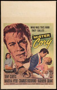 8t168 MISTER CORY WC '57 art of professional poker player Tony Curtis & kissing sexy Martha Hyer!