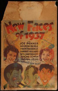 8t179 NEW FACES OF 1937 WC '37 art of Joe Penner, Milton Berle, Harriet Hilliard & Parkyakarkus!
