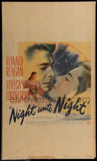 8t182 NIGHT UNTO NIGHT WC '47 Ronald Reagan & Lindfors, full-color poster from aborted '47 release!