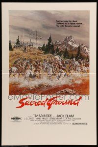 8t196 SACRED GROUND WC '83 Tim McIntire, Jack Elam, cool Seybolot Native American art with horses