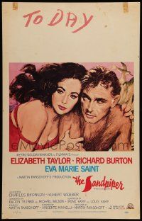 8t197 SANDPIPER WC '65 great romantic close up art of Elizabeth Taylor & Richard Burton!