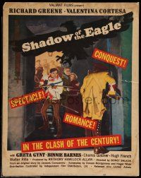 8t203 SHADOW OF THE EAGLE WC '55 Russian Richard Greene, great silhouette title design!